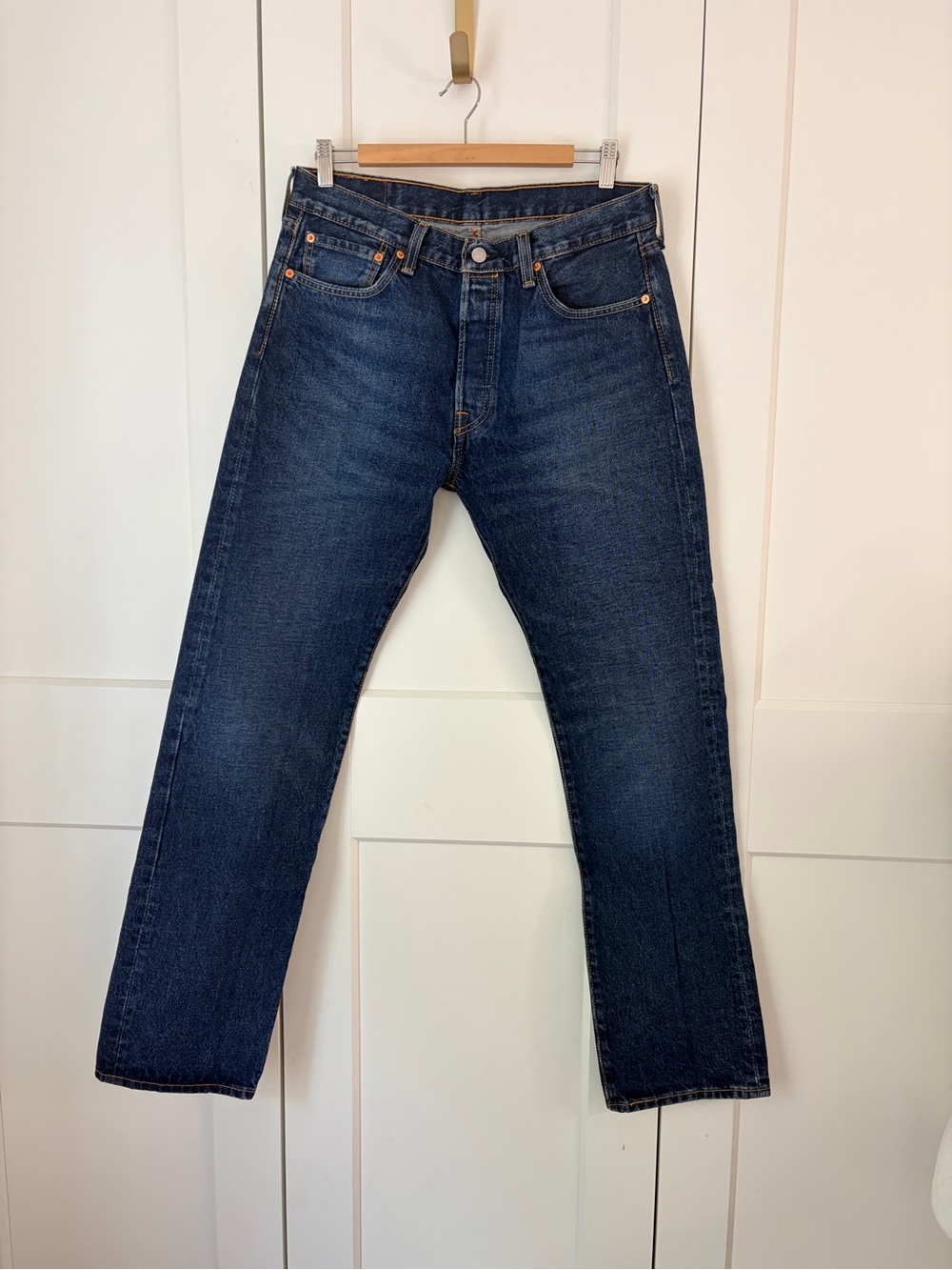 Levi's 505 Men's Dark Blue Straight Jeans | 33x34
